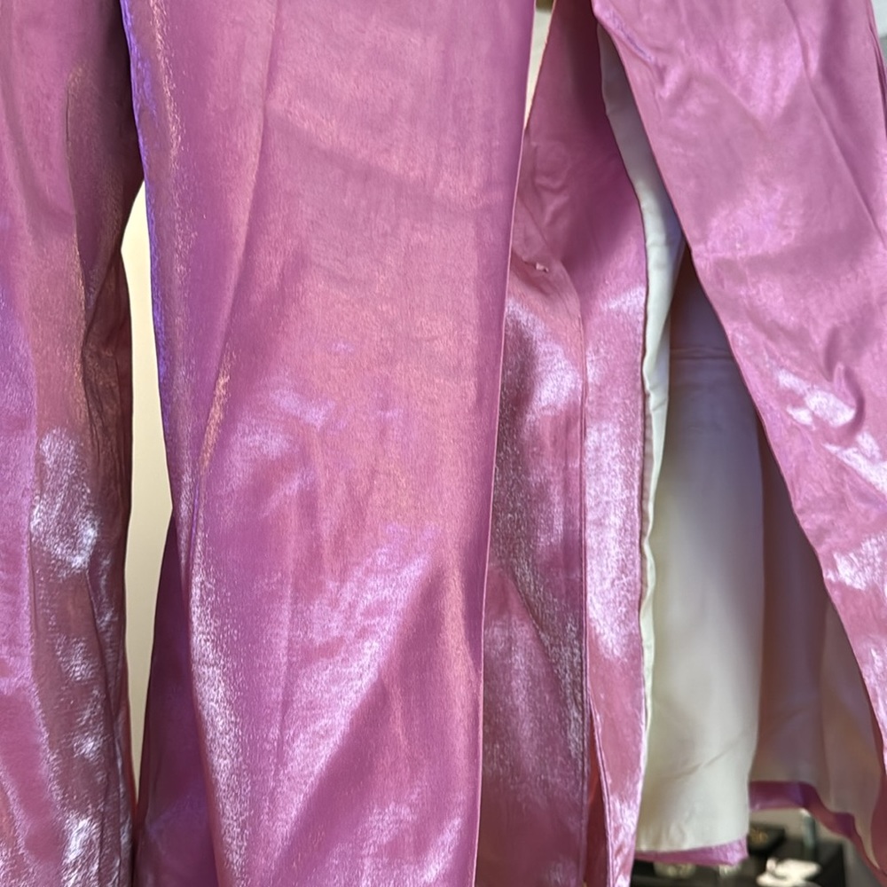 Pink Metallic Backless Blazer - Picture 2 of 3